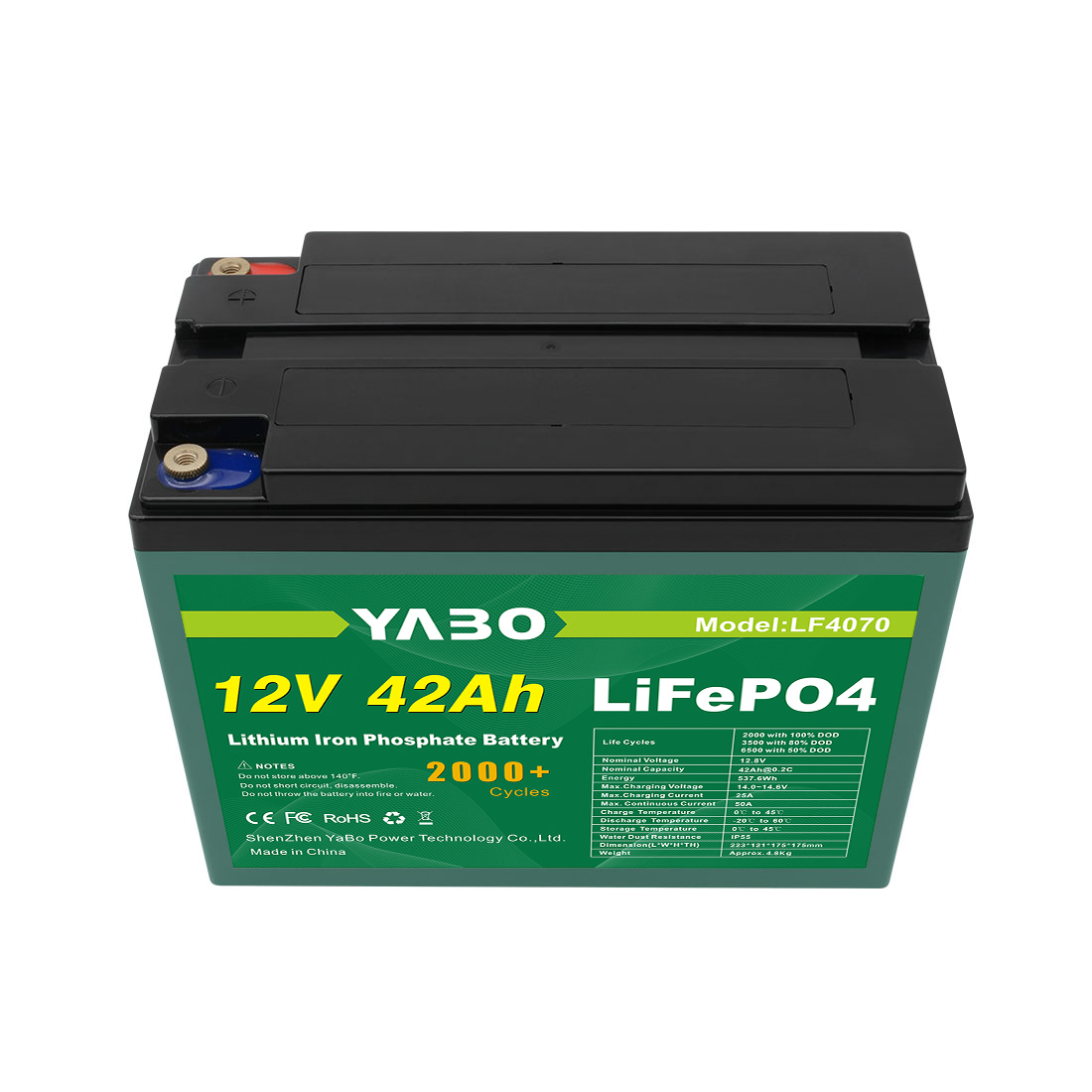 12V 42Ah Cylindrical Lithium Ion 12v Power Cell Battery